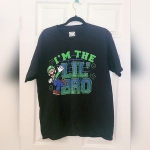 Mens Nintendo Luigi I'm The Lil' Bro T-Shirt Size L